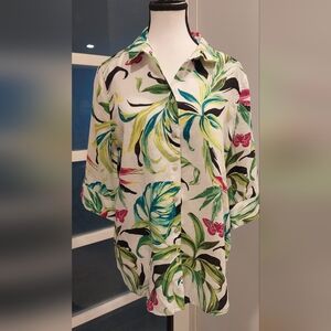 Chico's Multicolor Floral Blouse
